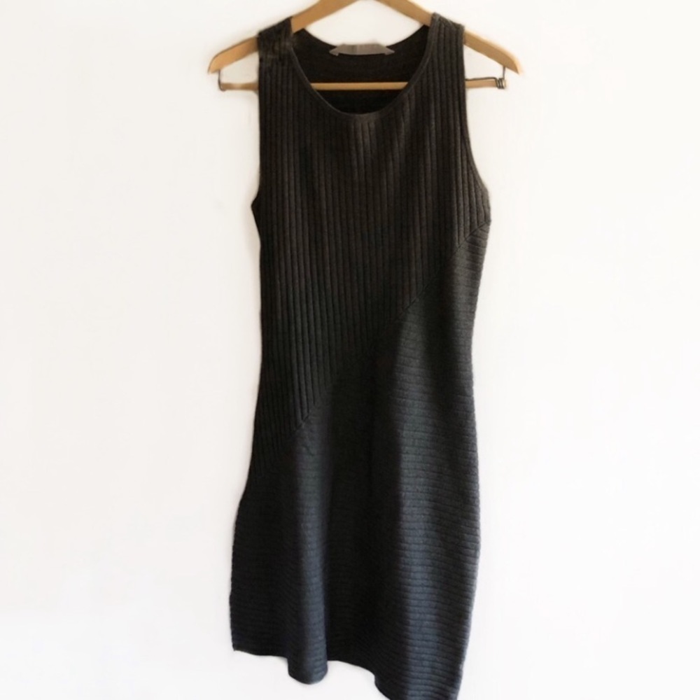 Athletica gray textured mini comfy dress